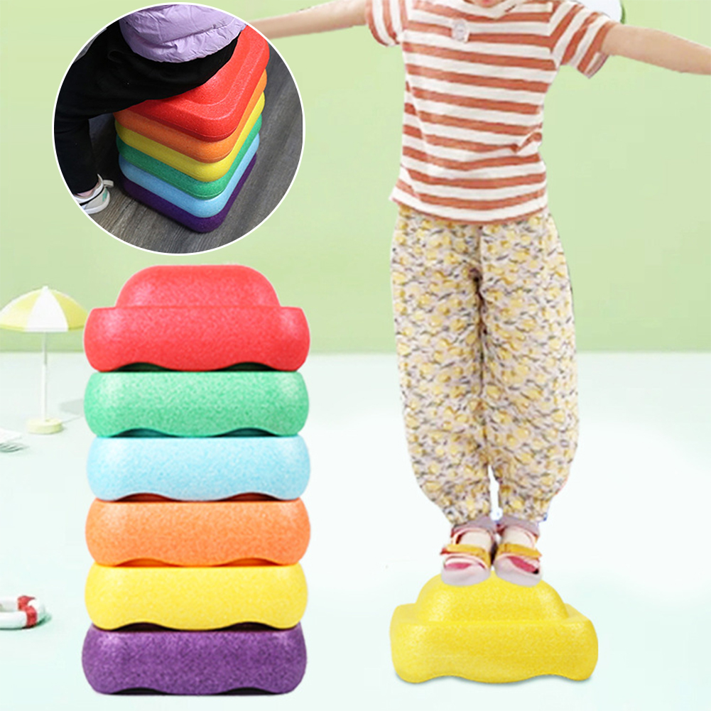 Baby Food Eat - 6-farbiger mehrfarbiger Balance-Stein für Kinder zur