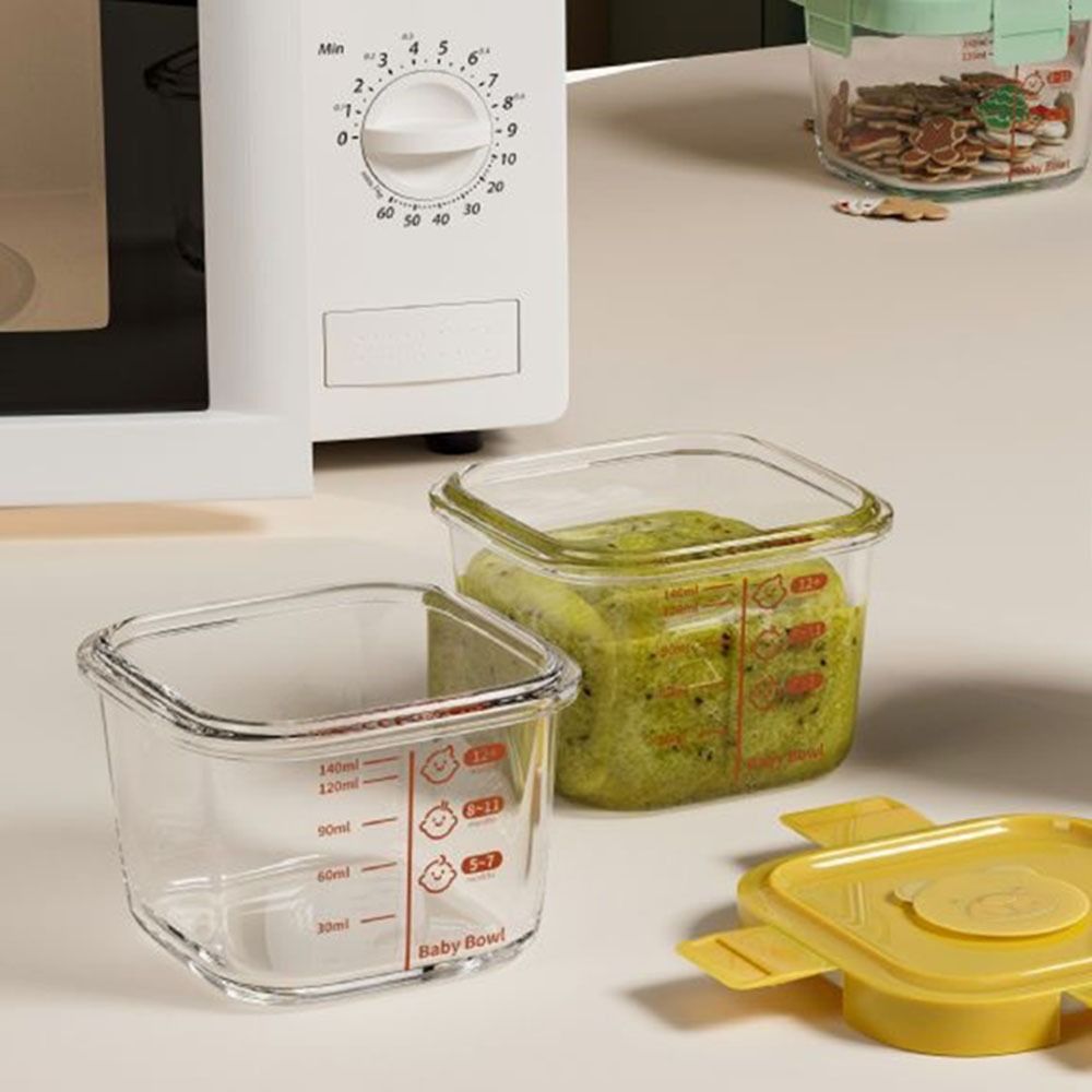Baby Food Glass Jars - Neue 170ml Lebensmittel-Aufbewahrungsbox, Gefrier- und Mikrowellengeeignet,