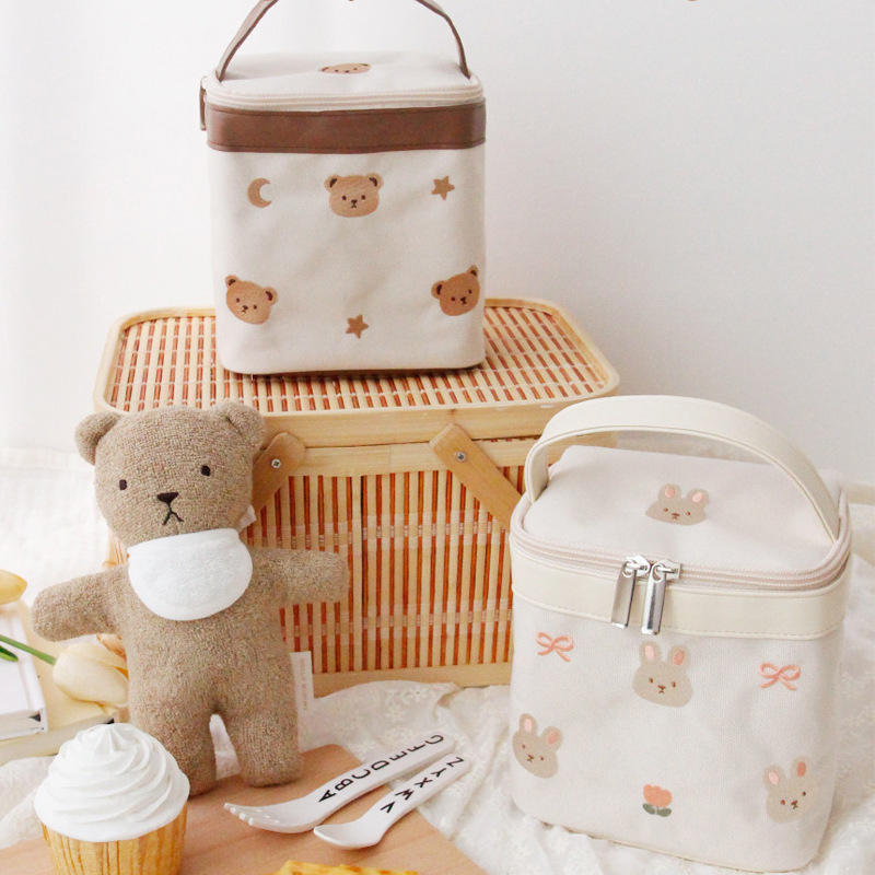 Baby Food Equipment - MILANCEL Neue Isoliertasche für Babynahrung, bestickter