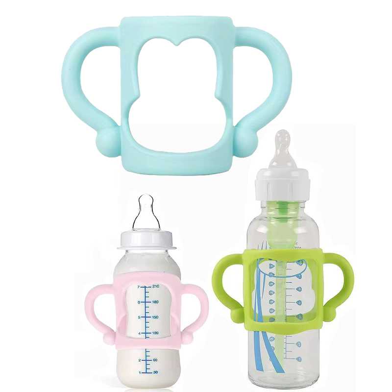 Baby Food Universe - Babyflaschengriff, langlebig, lebensmittelechtes Silikon, Schnabeltasse, Griff