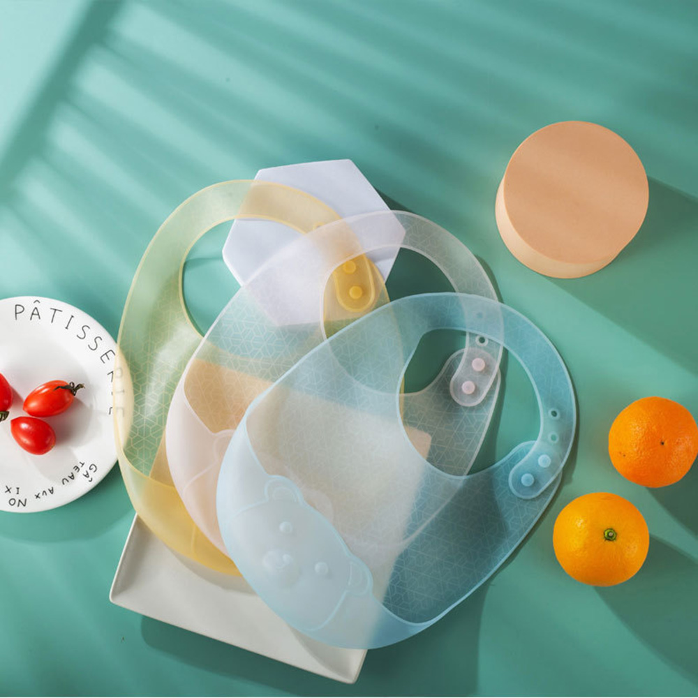 Baby Food Eat - Baby-Ess-Lätzchen, ergänzendes Lätzchen, wasserdichtes Silikon-Baby, superweiches
