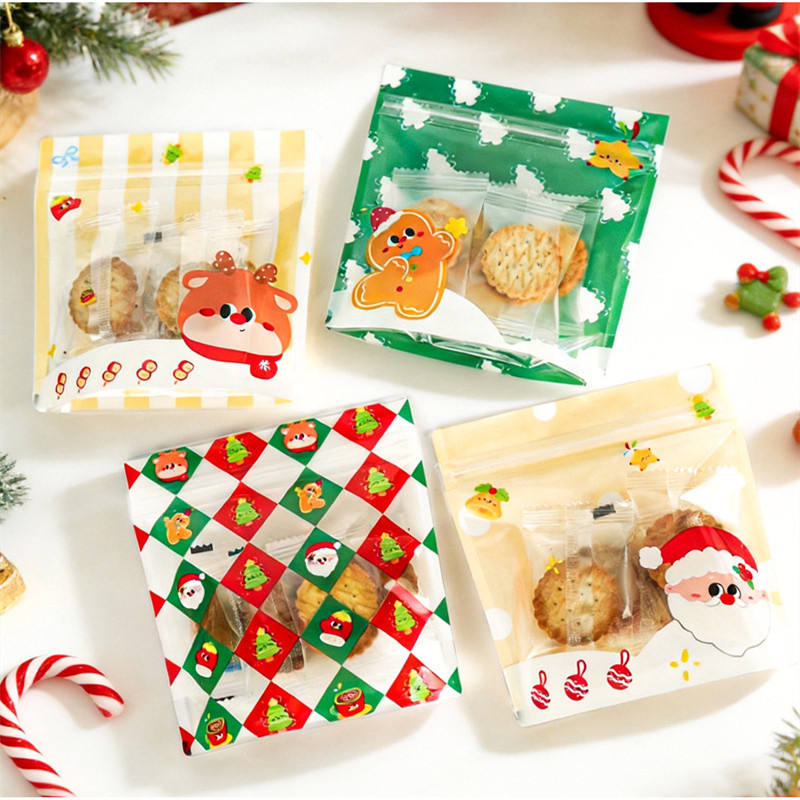 Baby Food Zip Lock Bag - Lebensmittelechte Weihnachtsgeschenktüten, wiederverwendbare Ziplock-Beutel für Süßigkeiten