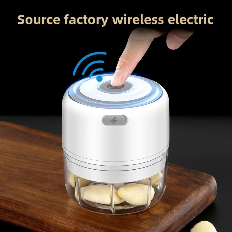 Baby Food Equipment - Elektrischer Mini-Knoblauchzerkleinerer, 100/250 ml, USB-Gemüse-Zwiebelzerkleinerer, Babynahrungsmaschine,
