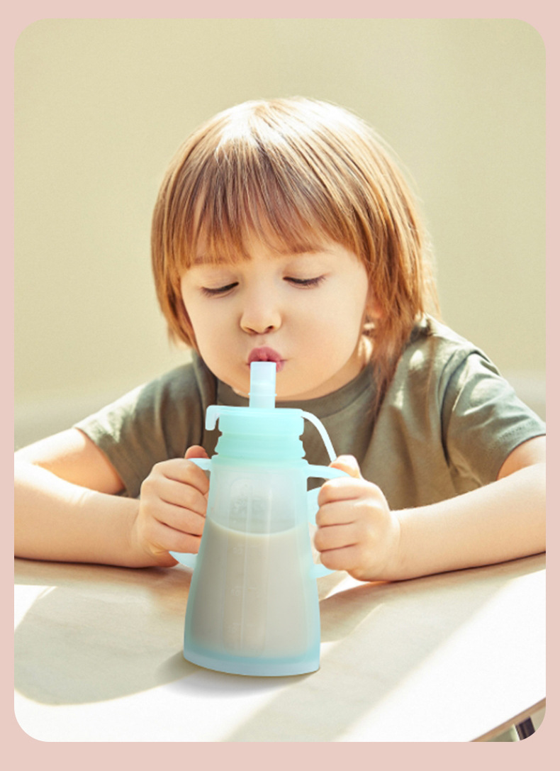 Baby Food Zip Lock Bag - Neue Wiederverwendbare Silikon-Muttermilch-Aufbewahrungsbeutel Auslaufsicher Saugfähig BPA-frei