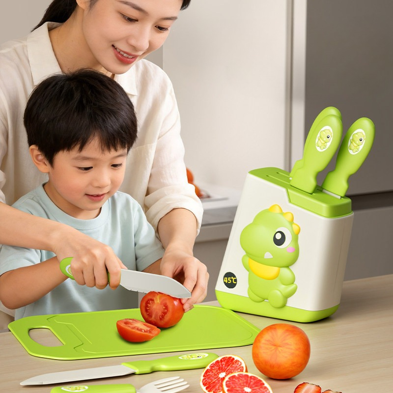 Baby Food Knife Set - Kinder-Küchenspielset mit realistischen, schneidbaren Koch- und