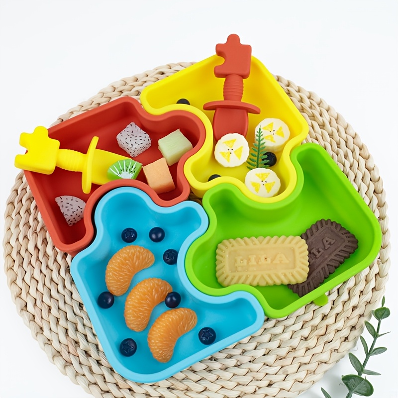 Baby Food Universe - 6 Stück/Set Baby-Silikon-Fütterungsutensilien inklusive 1 Löffel,
