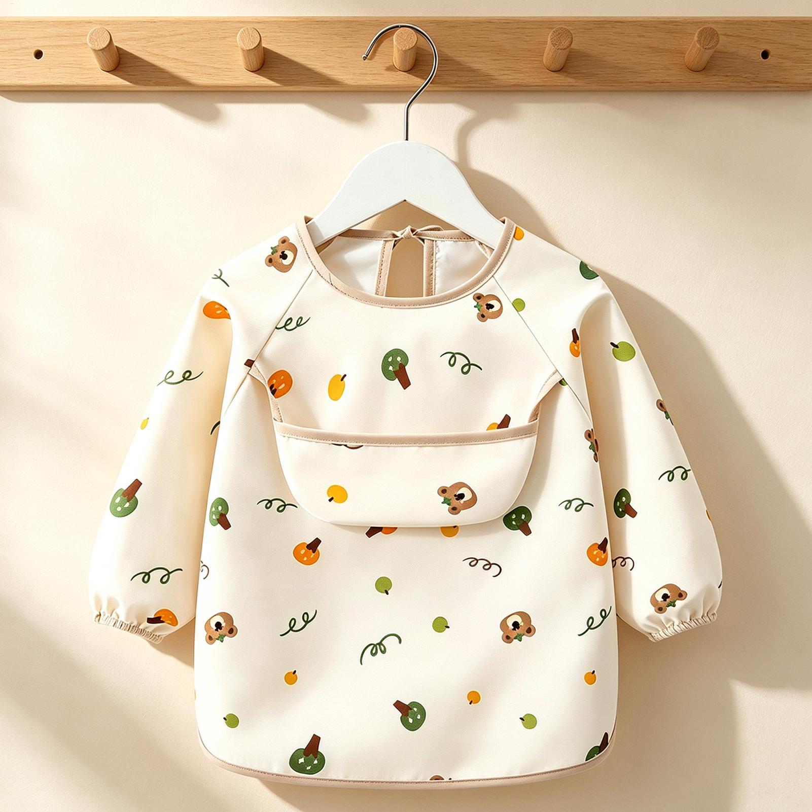 Baby Food Restaurant - Fütterungsschürze, weich, verstellbar, große Tasche, 6–36