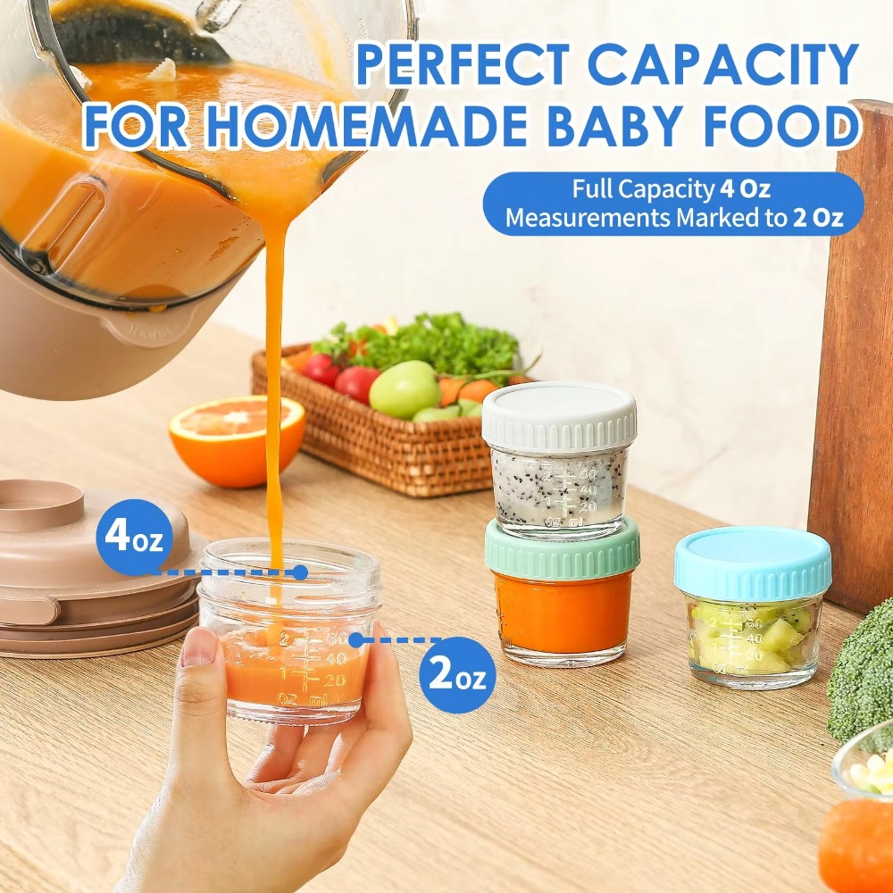 6 Stück Glas-Babynahrungsgläse – Baby Food Glass Jars Bewertung und Preis