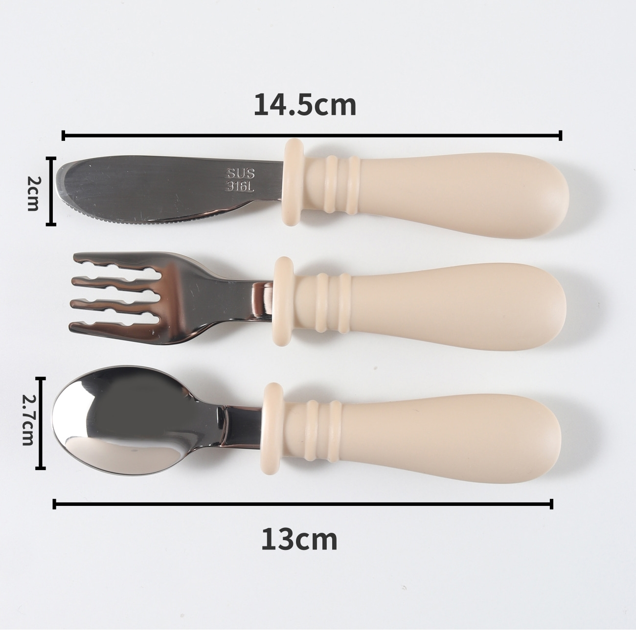 Maßgefertigtes Silikon Löffel- – Baby Food Knife Set Bewertung und Preis