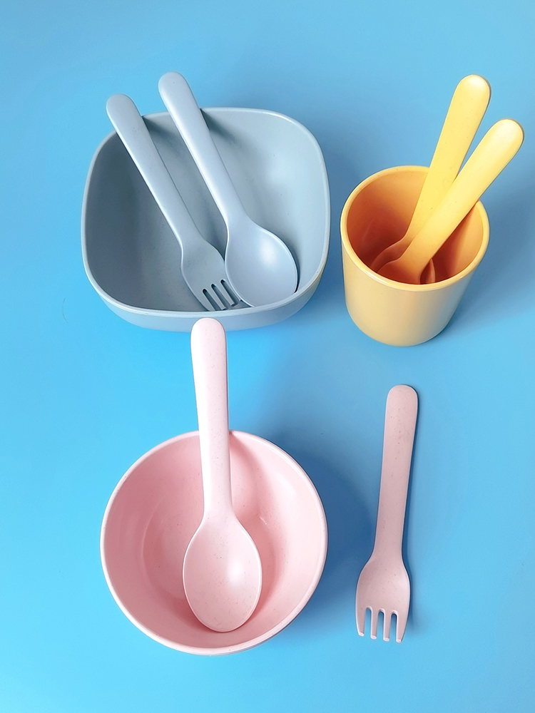 Bambusfaser-Gabel-Löffel-Set f – Baby Food Restaurant Bewertung und Preis