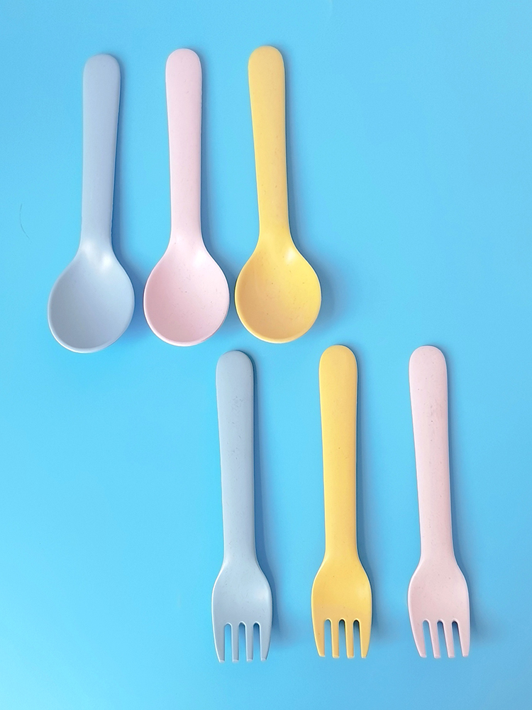 Bambusfaser-Gabel-Löffel-Set f – Baby Food Restaurant Bewertung und Preis