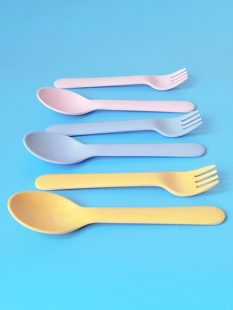 Bambusfaser-Gabel-Löffel-Set f – Baby Food Restaurant Bewertung und Preis